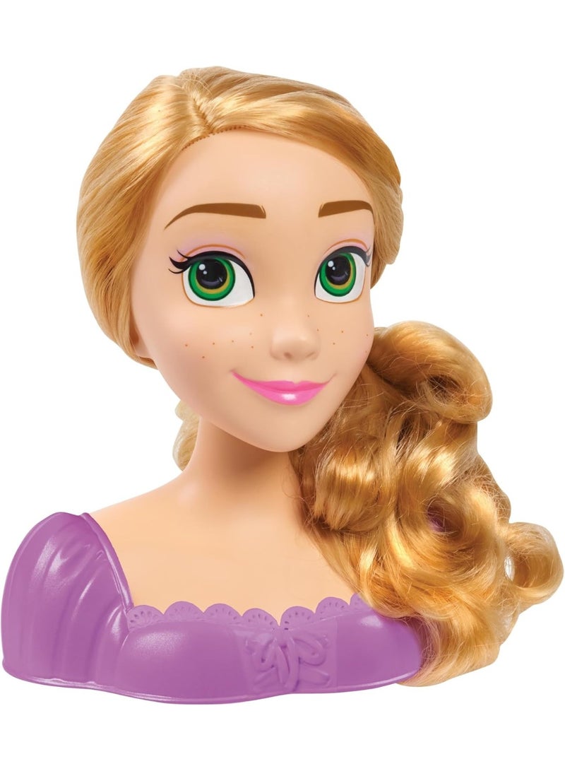 ديزني برنسيس رأس تصفيف شعر رابونزيل من ديزني برينسيس مع 7 إكسسوارات للشعر - لعبة دمية تصفيف شعر للأطفال من عمر 3 سنوات فما فوق - مجموعة تصفيف شعر إبداعية للعب التخيلي - Image 4